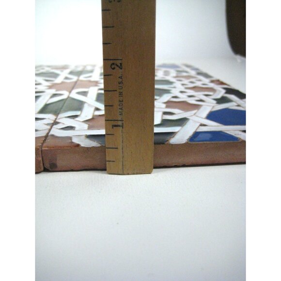 2 Spanish Ceramic Tiles Mensaque Rodriguez Y Cia Sevilla 11 X 11 in Decorative M - Picture 3 of 14